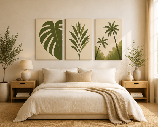 Palm Tree Canvas Wall Art – Tropical Minimalist Matte Print (3 of 3)