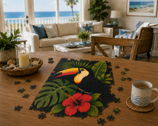Tropical Toucan Puzzle — Vibrant Jungle Bird Jigsaw 520 pieces