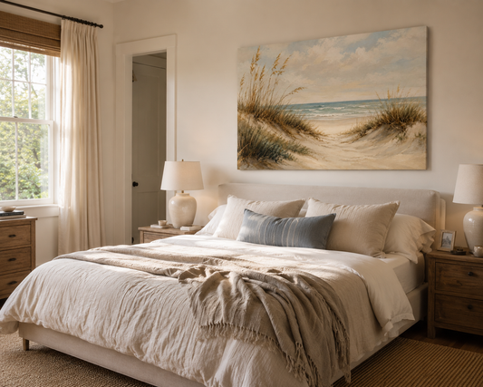 Coastal Dunes Beach Canvas Print — Seaside Landscape Wall Art