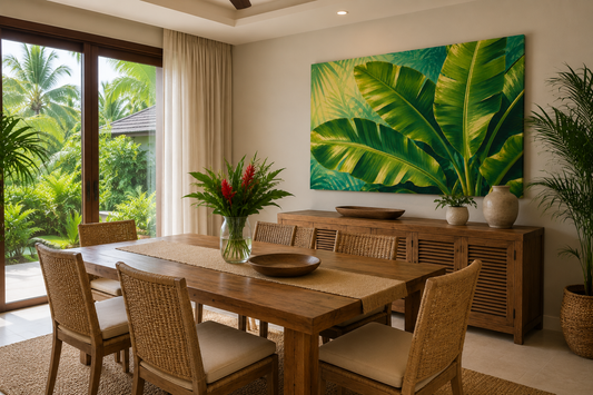 Tropical Banana Leaf - Matte Canvas Wall Art