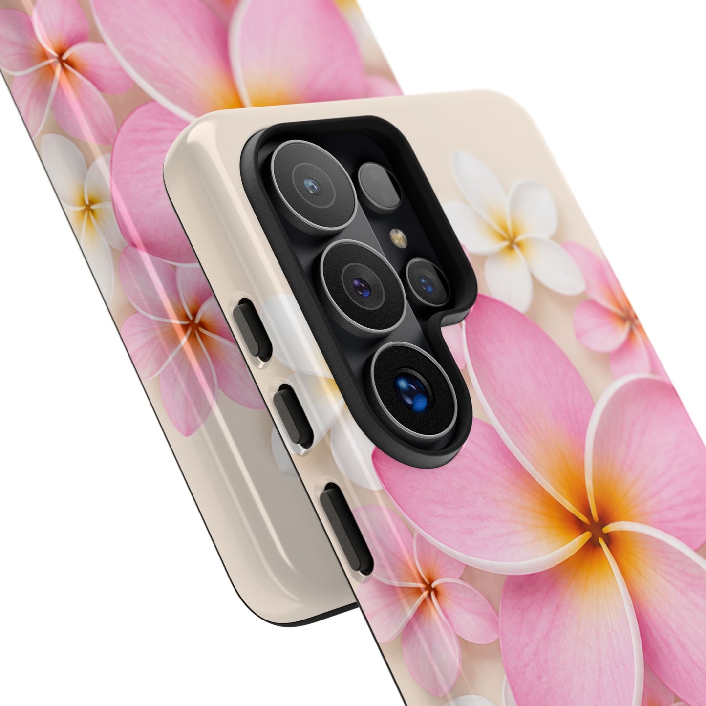 Pink Plumeria Phone Case — Tropical Floral iPhone Protector