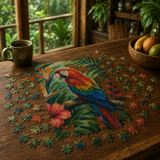 Tropical Macaw Jigsaw Puzzle (1014 Pieces)