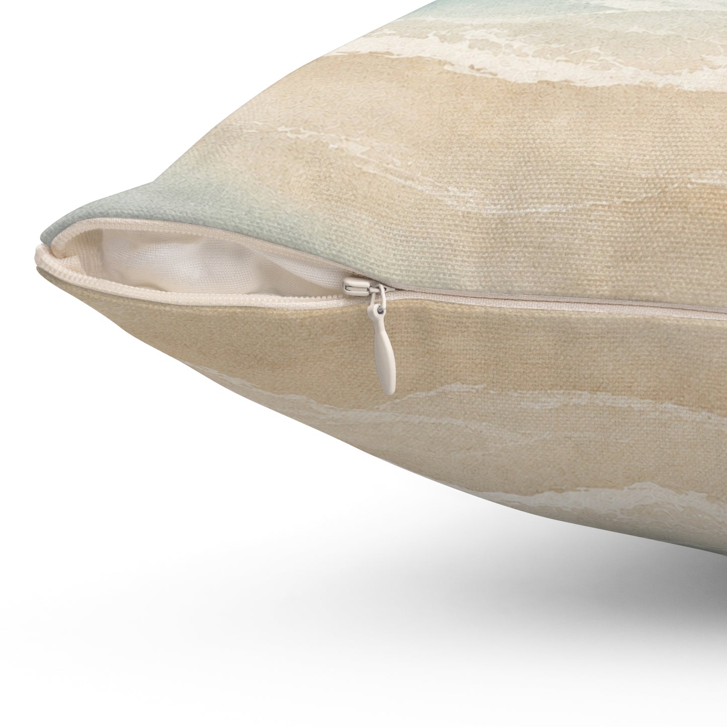 Coastal Watercolor Spun Polyester Throw Pillow