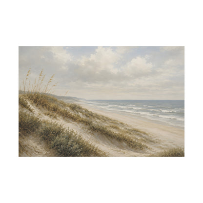 Coastal Dune Beach Canvas Print — Serene Seaside Wall Art