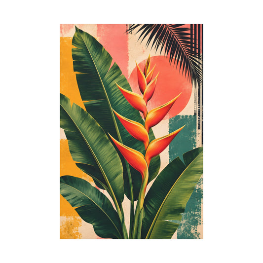 Vintage Heliconia - Canvas Wall Art