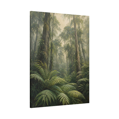 Rainforest Ferns Canvas Print — Lush Tropical Forest Wall Art