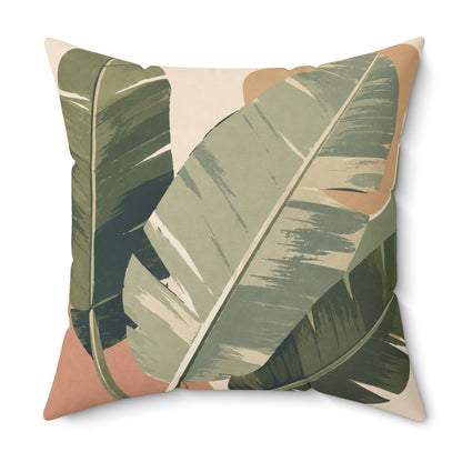 Tropical Banana Leaf Decorative Pillow