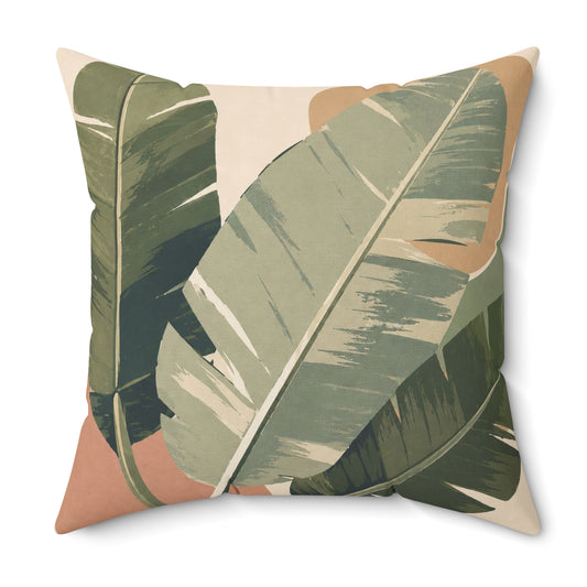 Tropical Banana Leaf Decorative Pillow