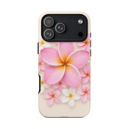 Pink Plumeria Phone Case — Tropical Floral iPhone Protector