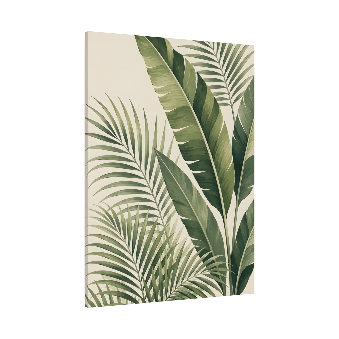 Tropical Palm Leaf Canvas Print - Large Statement Wall Art