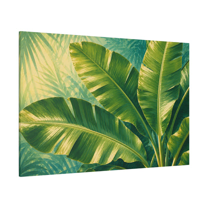 Tropical Banana Leaf - Matte Canvas Wall Art