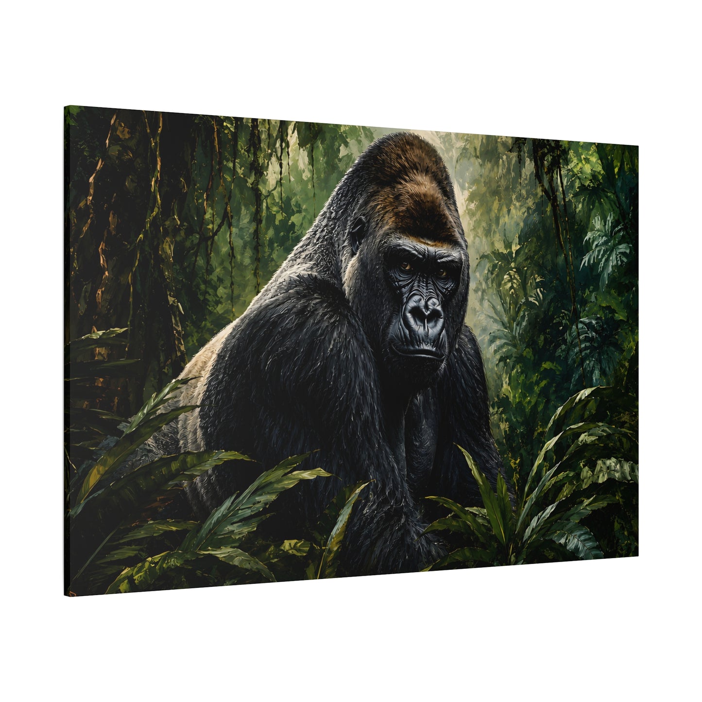 Gorilla Jungle Matte Canvas Print — Stretched Wall Art