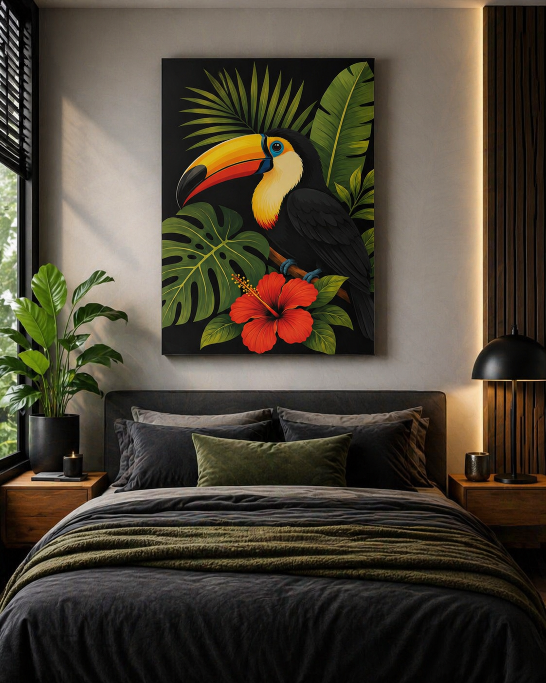 Toucan Tropical Canvas Print — Vibrant Jungle Wall Art