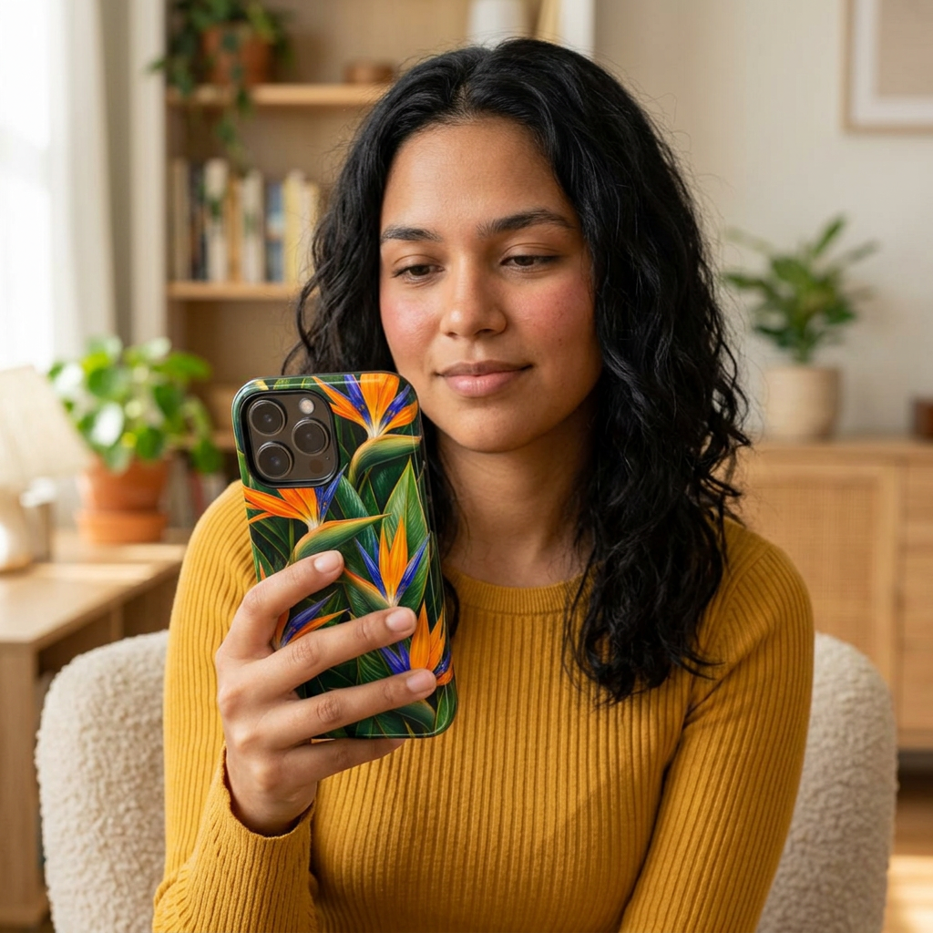 Bird of Paradise Phone Case — Tropical Floral Protective Cover