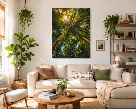 Tropical Palm Tree Canvas Wall Art — Matte Stretched Nature Print