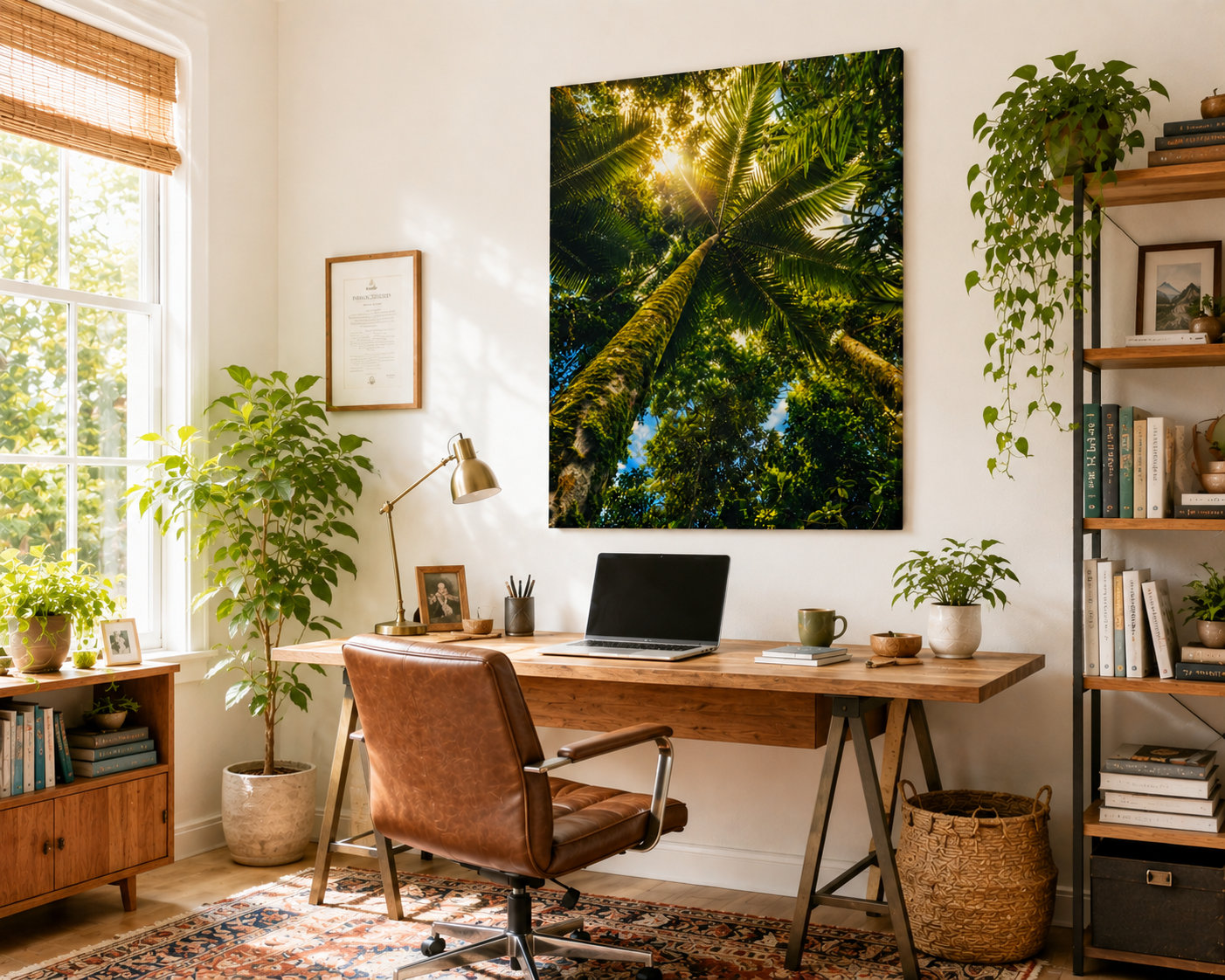 Tropical Palm Tree Canvas Wall Art — Matte Stretched Nature Print