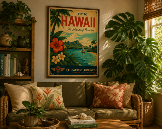 Hawaii Vintage Travel Poster — Matte Vertical Poster
