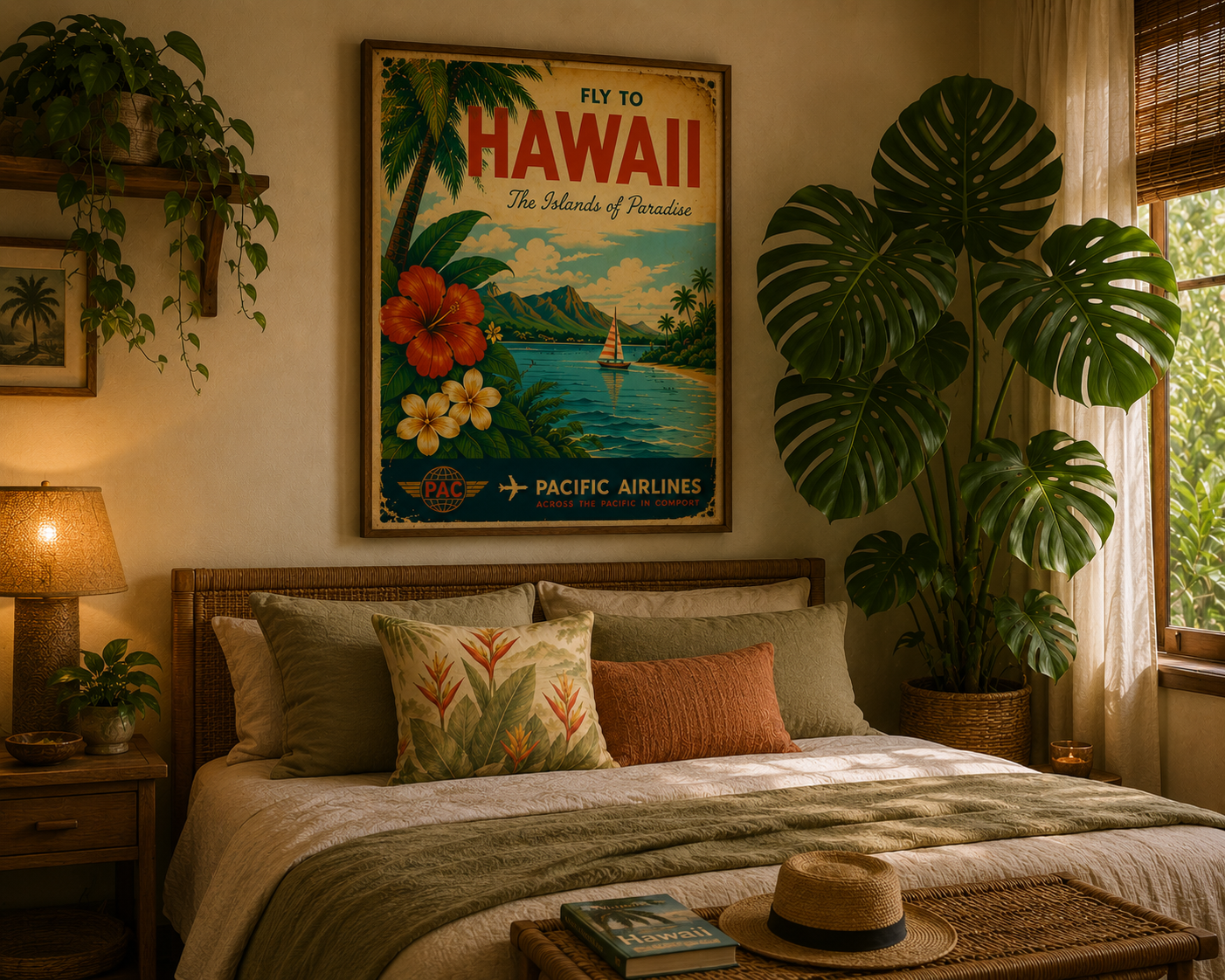 Hawaii Vintage Travel Poster — Matte Vertical Poster