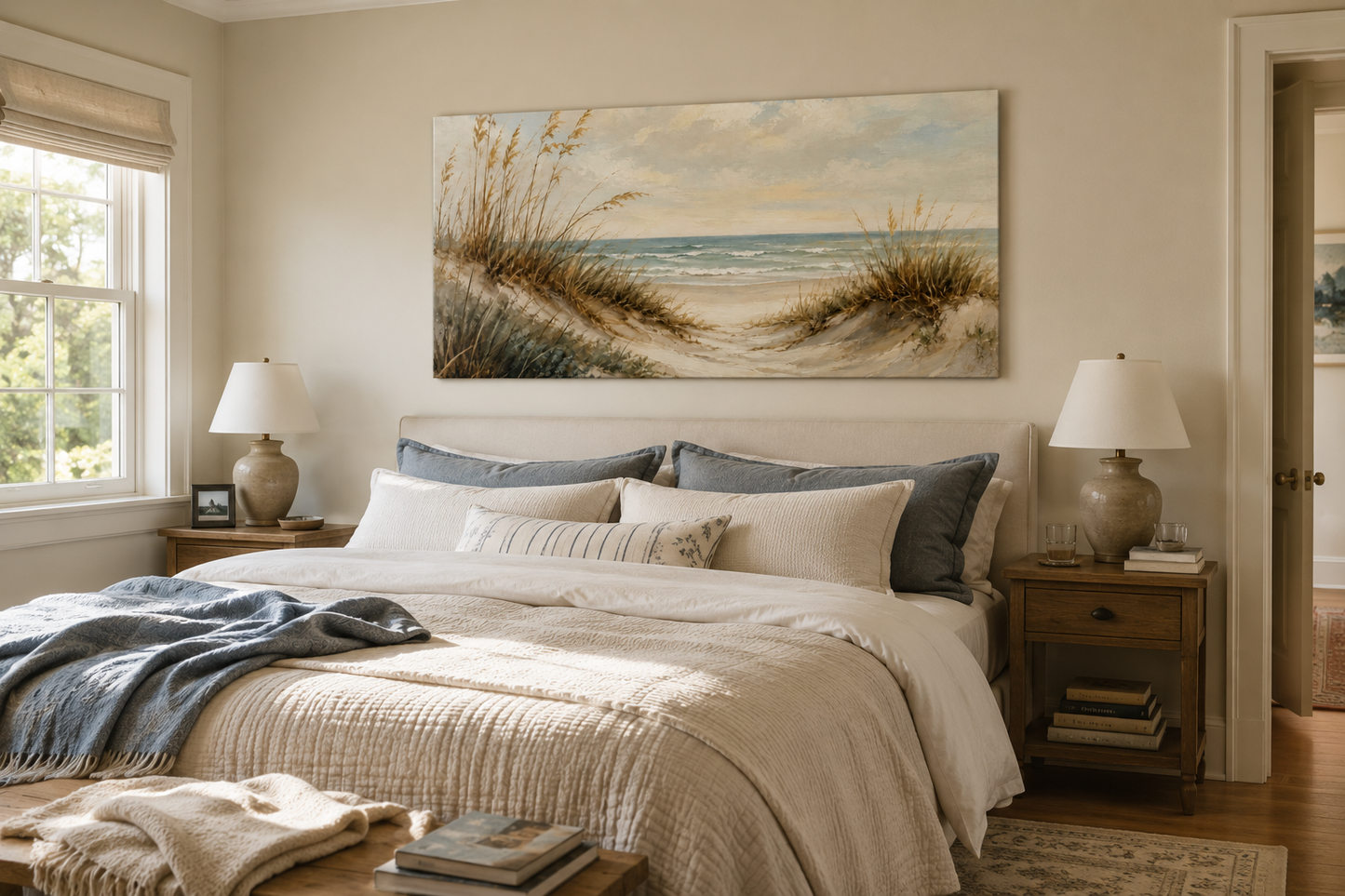 Coastal Dunes Beach Canvas Print — Seaside Landscape Wall Art