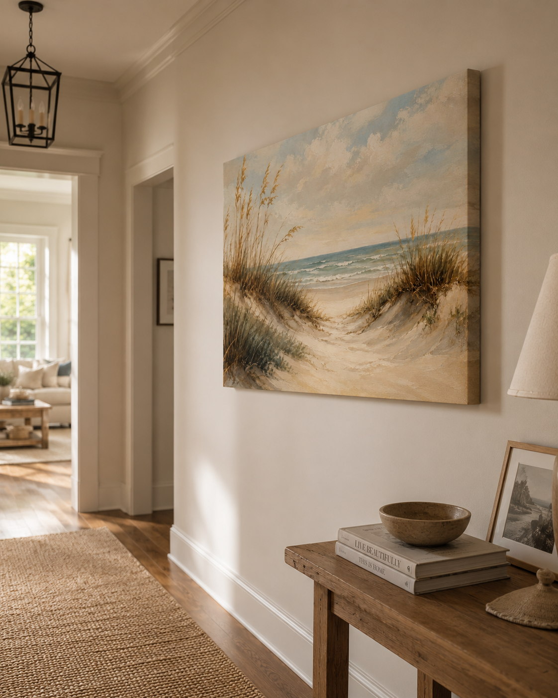 Coastal Dunes Beach Canvas Print — Seaside Landscape Wall Art