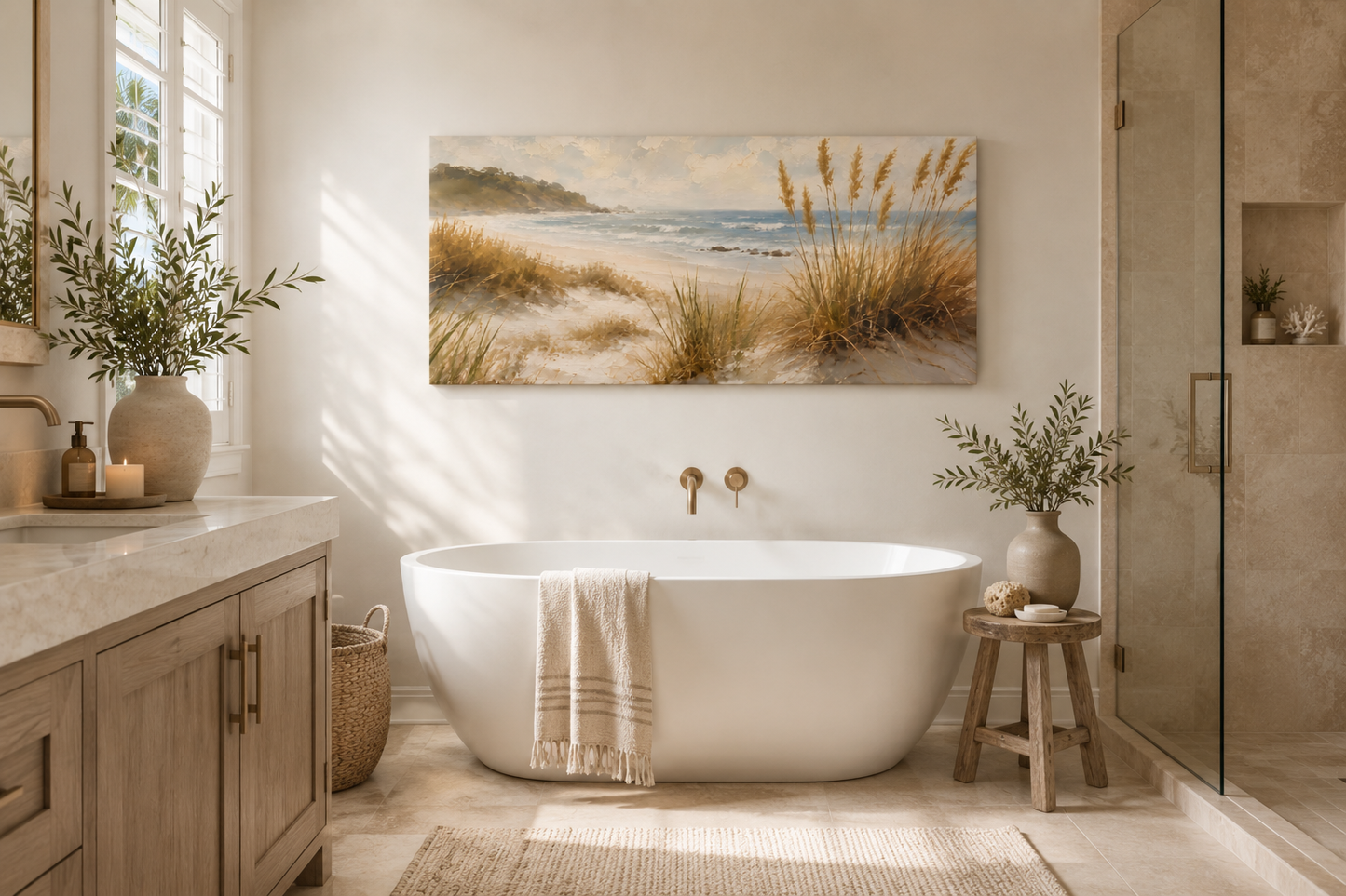 Seaside Dune Canvas Print — Matte Stretched Beach Wall Art