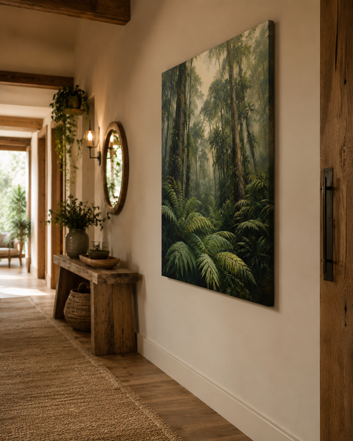 Rainforest Ferns Canvas Print — Lush Tropical Forest Wall Art
