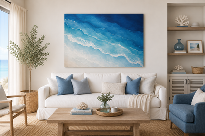 Ocean Wave Matte Canvas Print — Stretched Seascape Wall Art