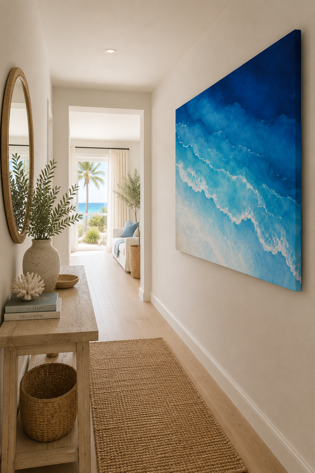 Ocean Wave Matte Canvas Print — Stretched Seascape Wall Art