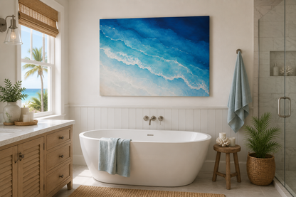 Ocean Wave Matte Canvas Print — Stretched Seascape Wall Art