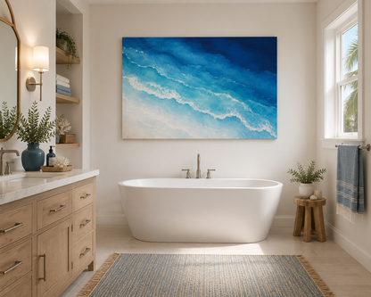 Ocean Wave Matte Canvas Print — Stretched Seascape Wall Art