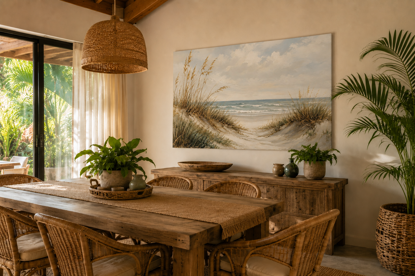 Coastal Dunes Beach Canvas Print — Seaside Landscape Wall Art