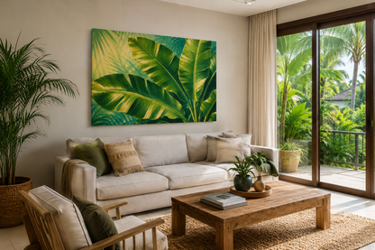 Tropical Banana Leaf - Matte Canvas Wall Art