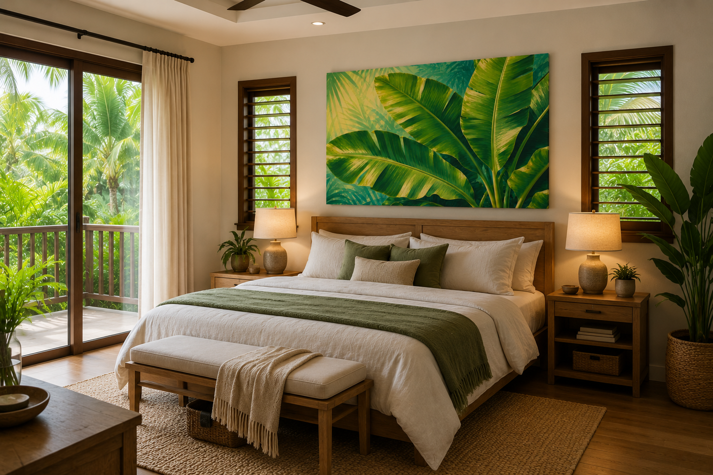 Tropical Banana Leaf - Matte Canvas Wall Art