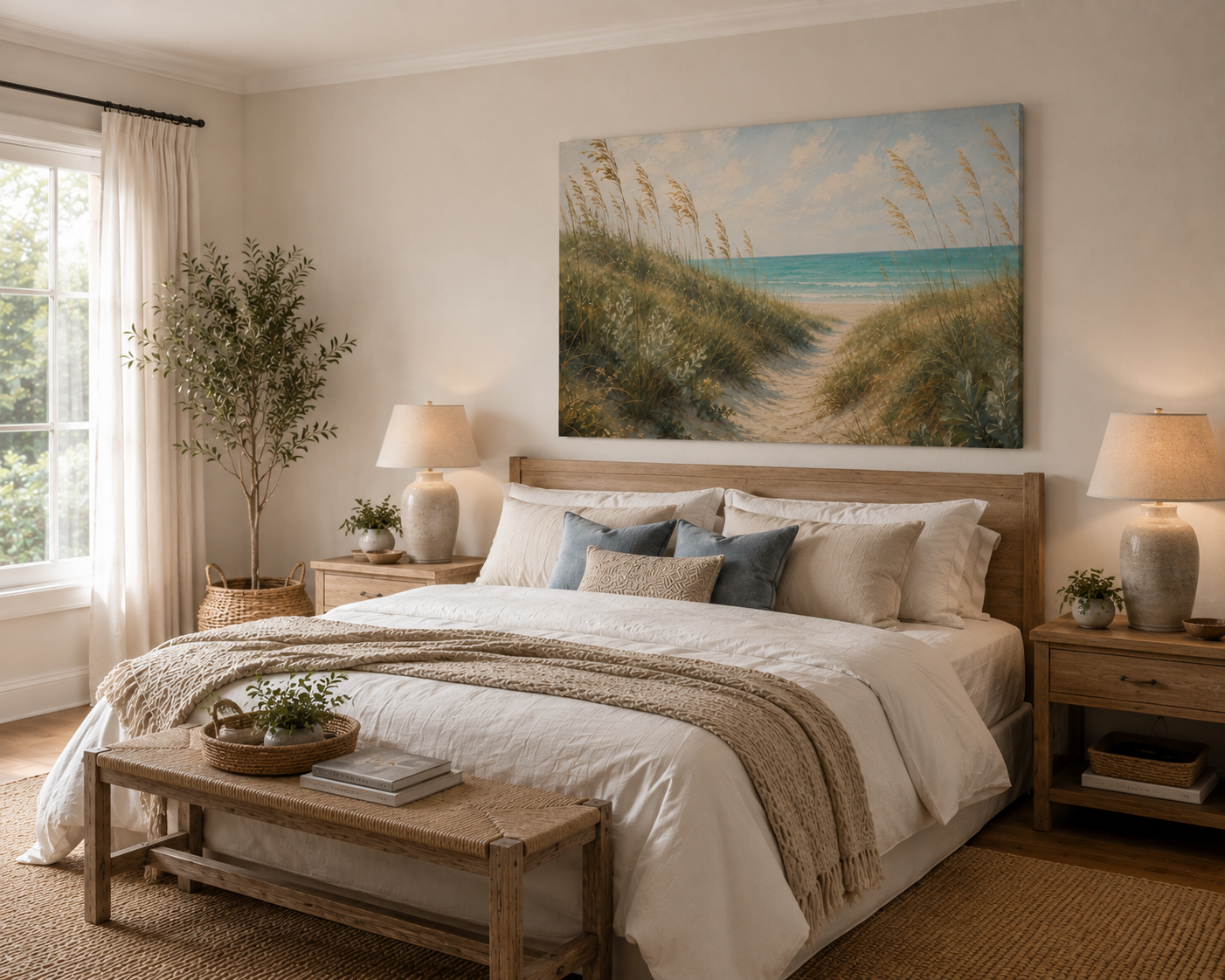 Coastal Dune Path Matte Canvas Print — Stretched Beach Wall Art