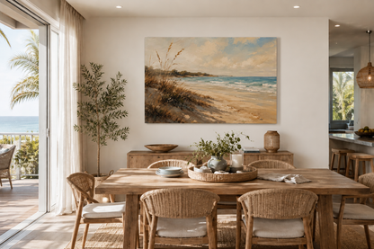 Seaside Dunes Matte Canvas Print — Coastal Beach Landscape Wall Art