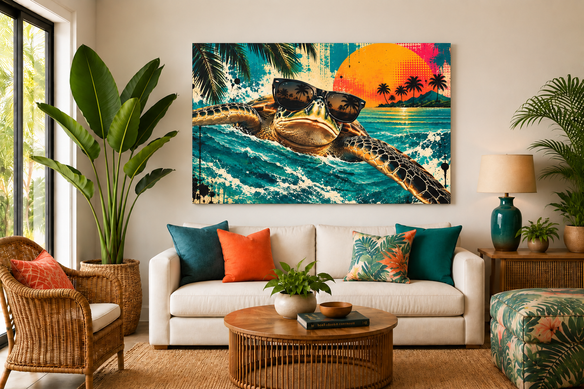 Sun-Soaked Sea Turtle