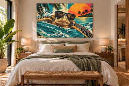 Sun-Soaked Sea Turtle