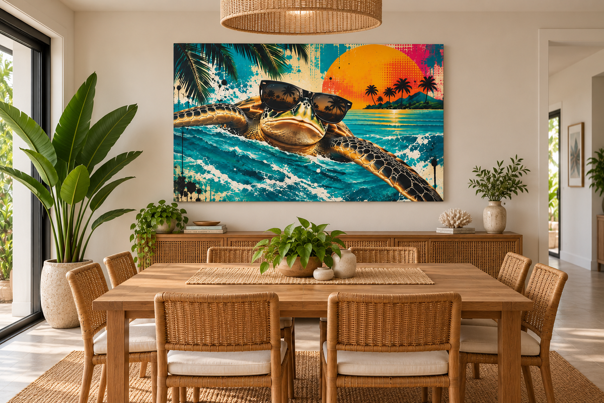 Sun-Soaked Sea Turtle