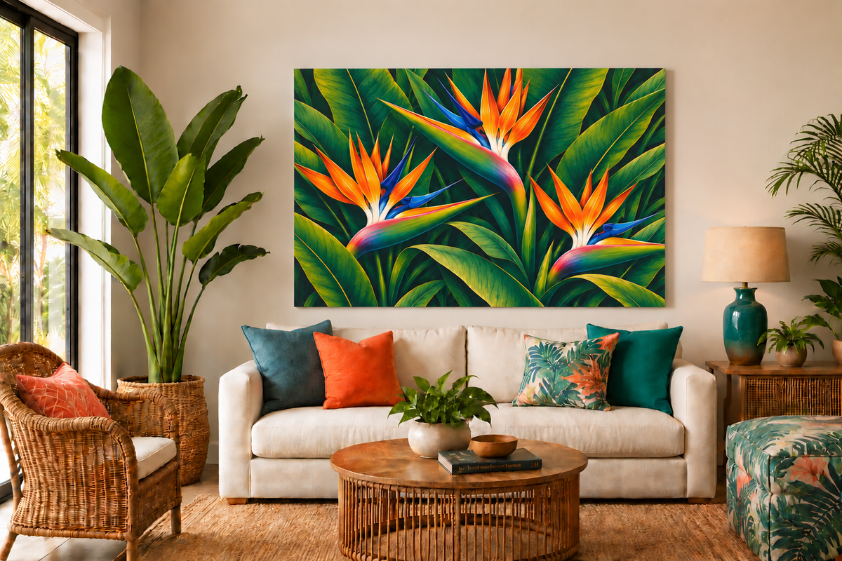Bold Bird of Paradise Blooms