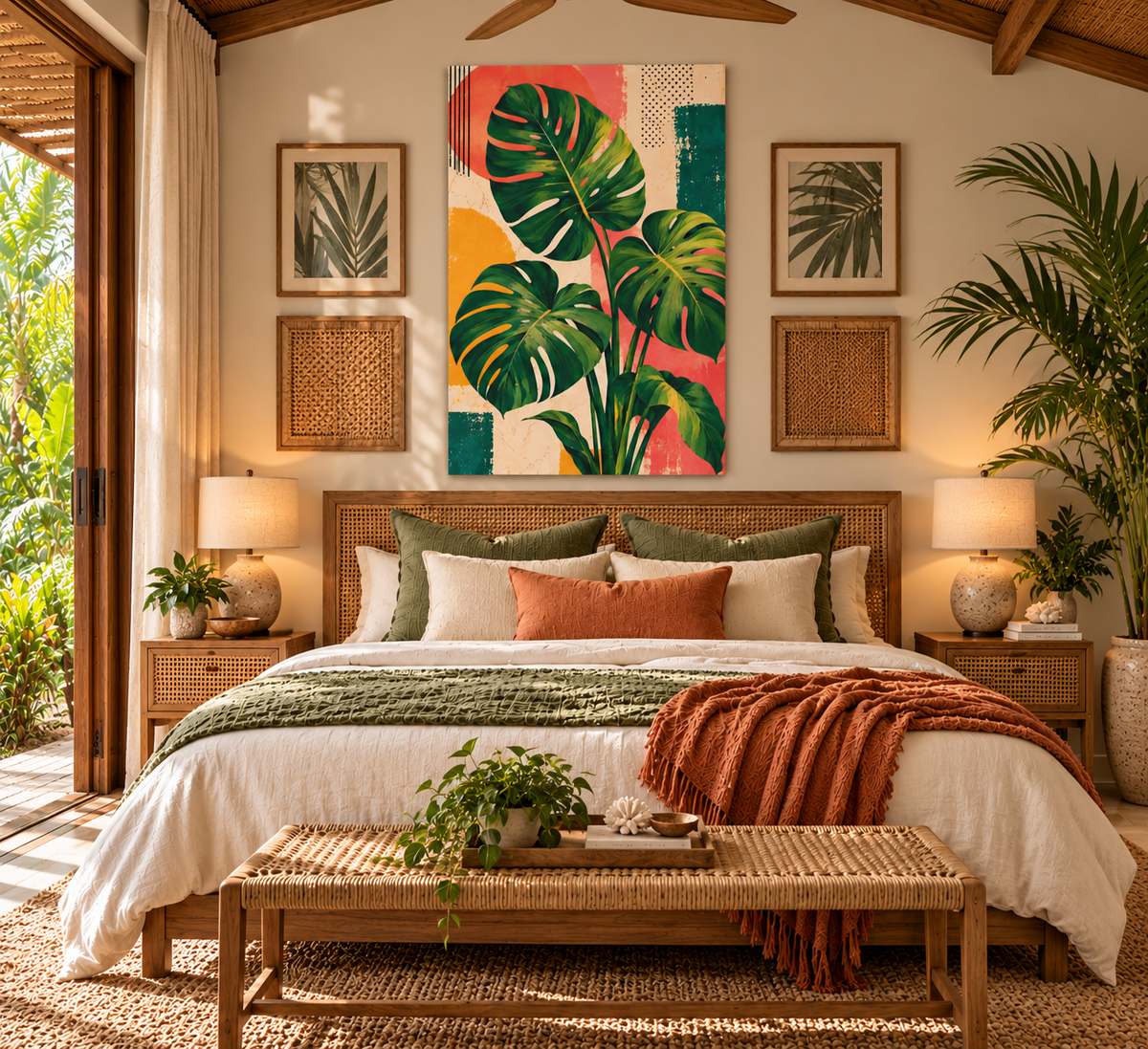 Vibrant Tropical Monstera -  Canvas Wall Art