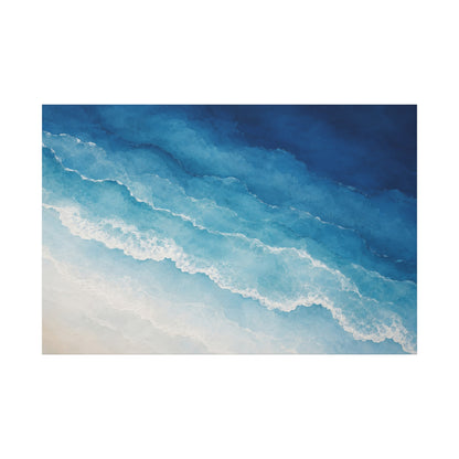Ocean Wave Matte Canvas Print — Stretched Seascape Wall Art