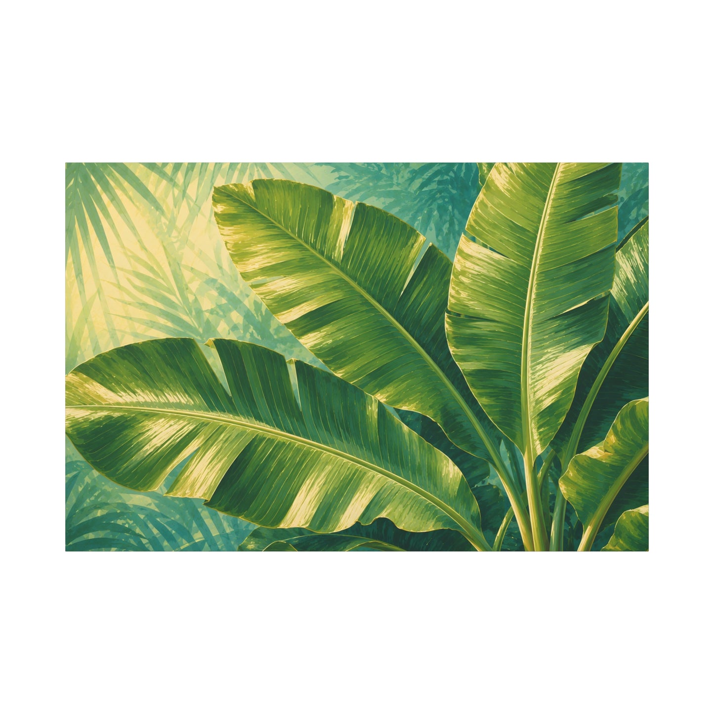 Tropical Banana Leaf - Matte Canvas Wall Art