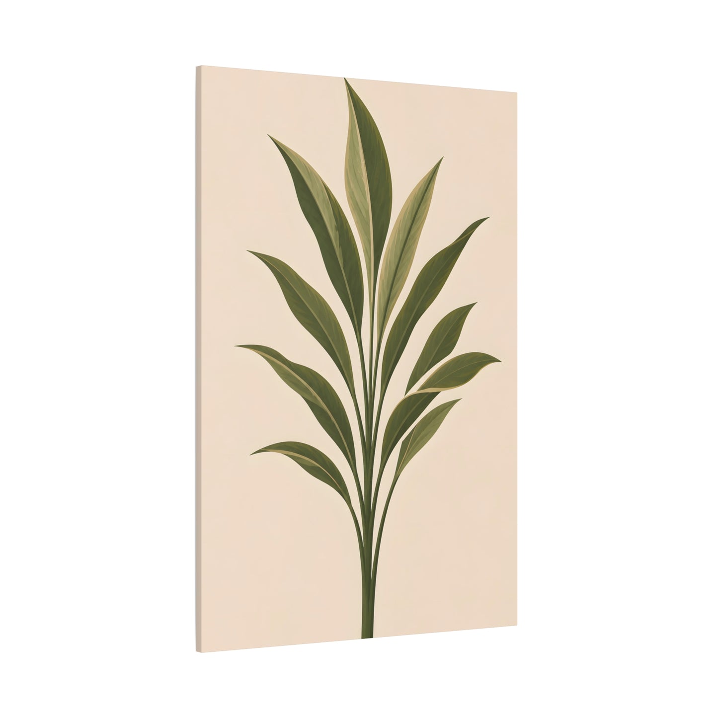 Ti Plant Cordyline Canvas Print – Minimal Green Wall Art (2 of 3)
