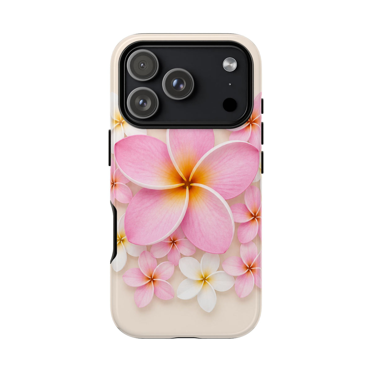 Pink Plumeria Phone Case — Tropical Floral iPhone Protector