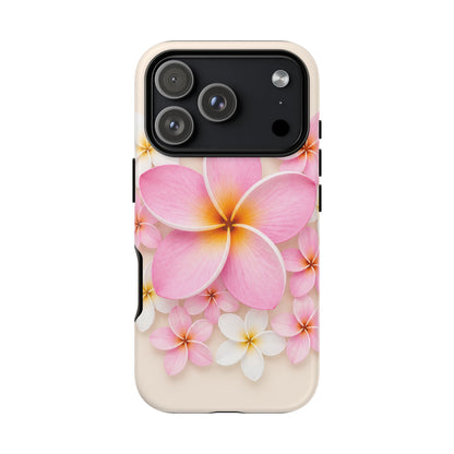 Pink Plumeria Phone Case — Tropical Floral iPhone Protector