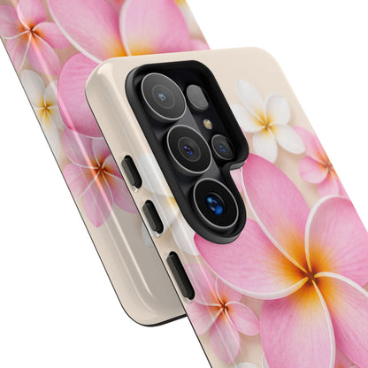Pink Plumeria Phone Case — Tropical Floral iPhone Protector
