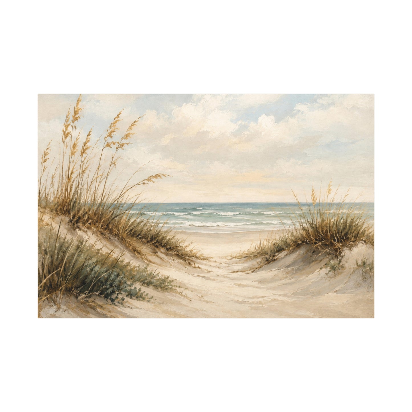 Coastal Dunes Beach Canvas Print — Seaside Landscape Wall Art