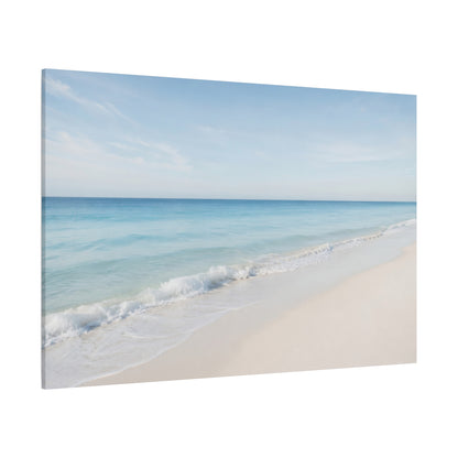 Coastal Serenity Beach Canvas Print — Matte Stretched Wall Art
