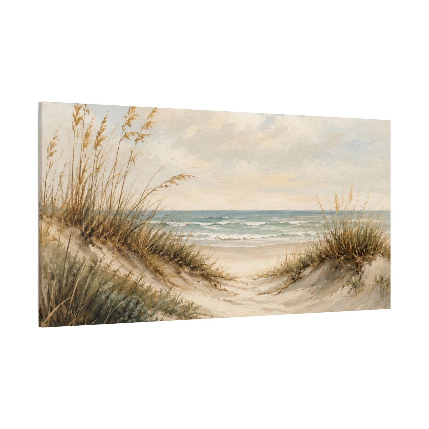 Coastal Dunes Beach Canvas Print — Seaside Landscape Wall Art