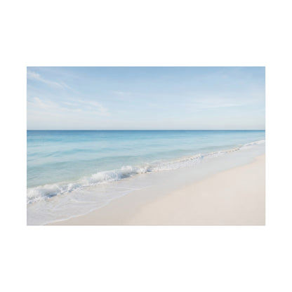Coastal Serenity Beach Canvas Print — Matte Stretched Wall Art
